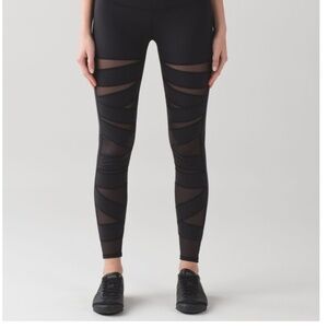 Lululemon Wunder Under Pant High Rise Tech Mesh Black Size 6